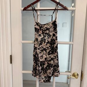 INTIMATELY FREE PEOPLE Women's Floral Print Sleeveless Open Back Mini Dress XS